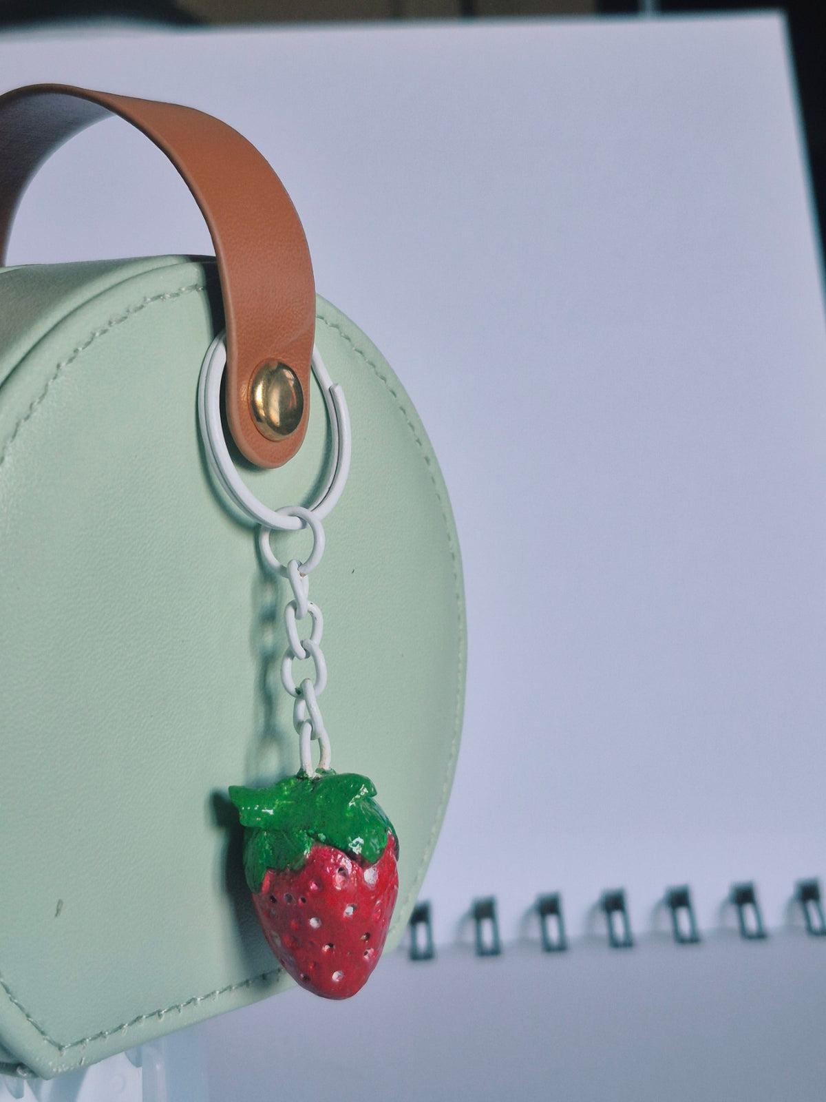 🍓Strawberry Clay Keychain