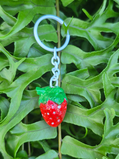 🍓Strawberry Clay Keychain
