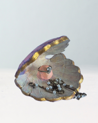 Clay Pearl Seashell Trinket Dish