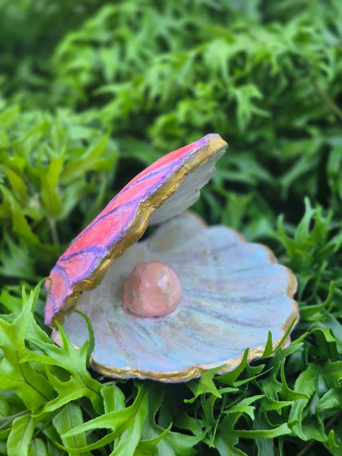 Clay Pearl Seashell Trinket Dish
